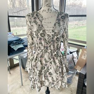 Free People long sleeve tunic blouse